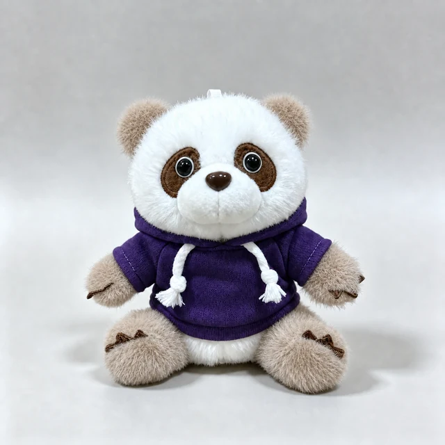 Brown & white panda · Hoodie — Violet